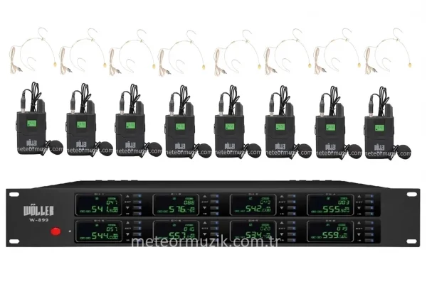 Wöller W-8002 8 Mikrofonlu Kablosuz Mikrofon Seti