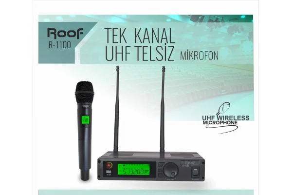 ROOF R-1100 EL tipi Kablosuz Mikrofon Seti, Güncel 5G uyumlu, PRO MODEL