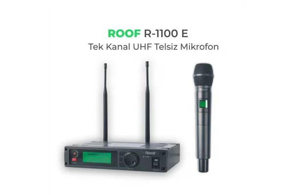 ROOF R-1100 EL tipi Kablosuz Mikrofon Seti, Güncel 5G uyumlu, PRO MODEL