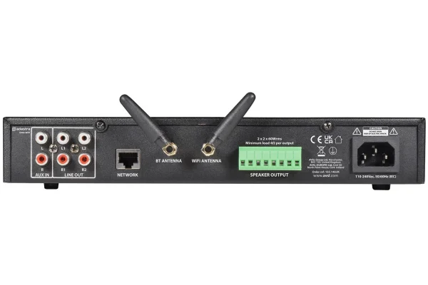 Adastra S460, Quad 4x60W Amfi, 2 Kanal Wi-Fi Media Player ( Spotifiy, Soundcloud),Bluetooth, USB