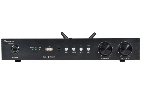 Adastra S460, Quad 4x60W Amfi, 2 Kanal Wi-Fi Media Player ( Spotifiy, Soundcloud),Bluetooth, USB