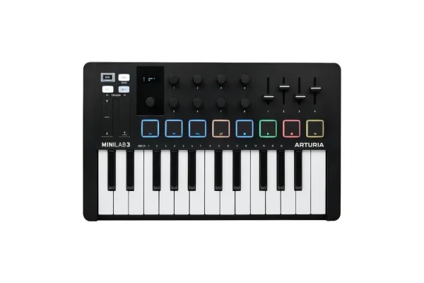 Arturia MiniLab 3 Yeni nesil 25-tuş, zengin içerikli MIDI konrolcü