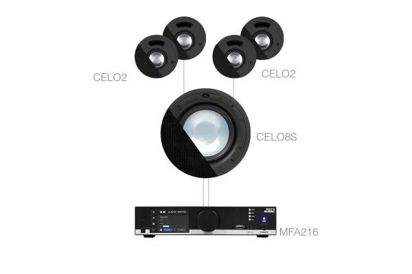 Audac CENTO2.5 Mağaza, Ofis, Cafe, Restoran Ses Sistemi 150 m2