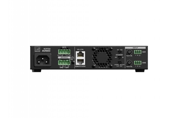 Audac SCP224 Compact Power Amfi - 2x240W/4-ohm 480W/100V