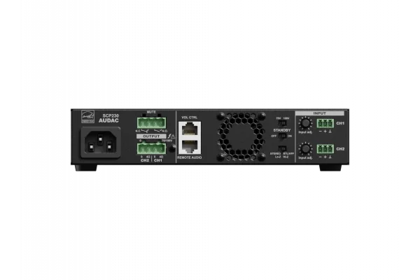 Audac SCP230 Compact Power Amfi 2x300W/4-ohm 600W/100V