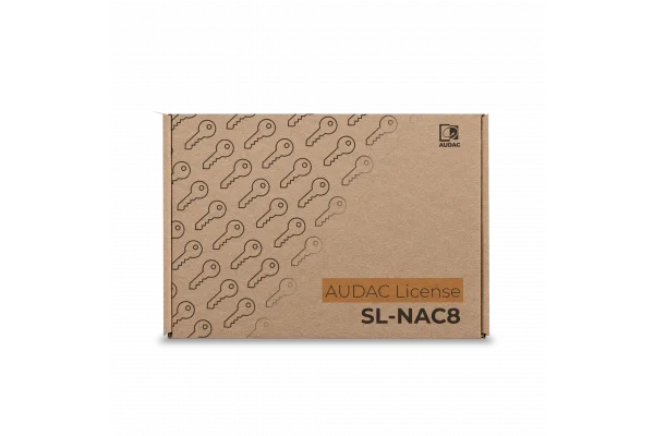 Audac SL-NAC8 8x8 networked Dante™/AES67 Audio kanals expansion license License 8x8- Version 1,0