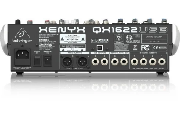 Behringer QX1622USB, 16 Giriş 2/2 Bus Analog Mikser