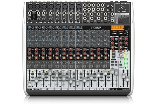 Behringer XENYX QX2222USB Stüdyo Live Ses Mikseri, 8 Mic/line 4-Stereo