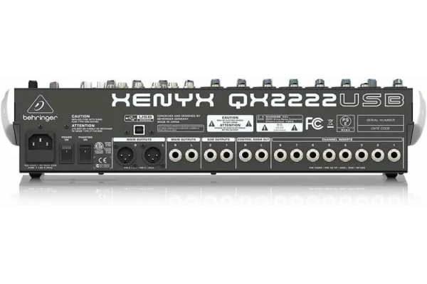 Behringer XENYX QX2222USB Stüdyo Live Ses Mikseri, 8 Mic/line 4-Stereo