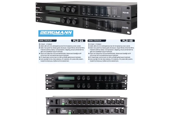 Bergmann PLD-48 4x8 4 Giriş / 8 Çıkış Dijital DSP Processor