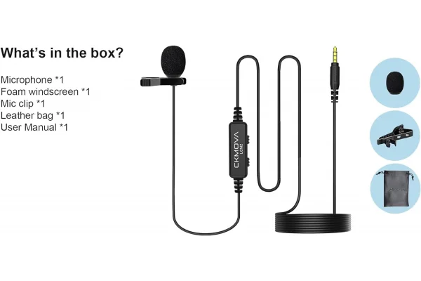 CKMOVA LCM2 Klipsli Yaka Mikrofonu Condanser Omnidirectional