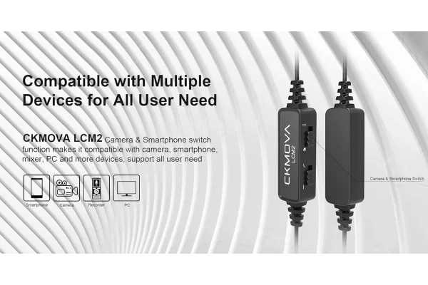 CKMOVA LCM2 Klipsli Yaka Mikrofonu Condanser Omnidirectional