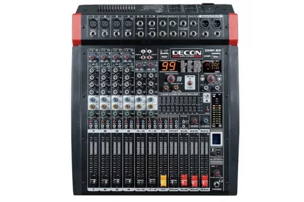 Decon DMP-8P 8 Kanal Power-Mixer 2x500W/4-ohm Bluetooth USB