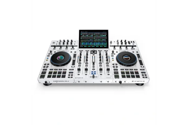 Denon DJ Prime 4+ White Edition İkinci Nesil Profesyonel 4-Kanal DJ Controller, Standalone Player, Engine Prime Sistemi, Sınırlı sayıda Beyaz Üretim