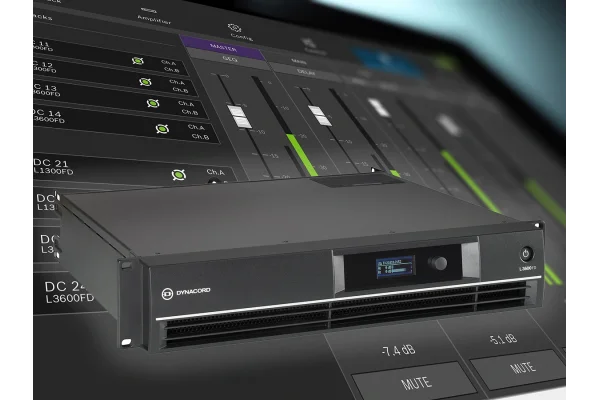 Dynacord L3600FD 3600W DSP Power Amfi 2x1800W/4-ohm