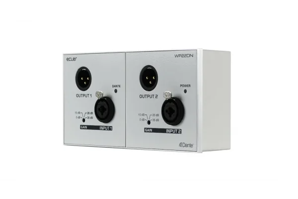 Ecler WP22DN 2x2 Dante™ AES67 PoE Çiftli Conventer Dönüştürücü