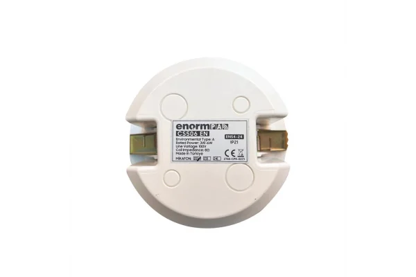 Enorm CS506EN EN54-24 uyumlu 5 Tavan Hoparlörü, Yanmaz ABS, Arka Kapak ile