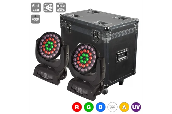 Flash Lighting 36x15W RGBW+UW Led Moving Head Zoom Wash, 15°-50° (F7100759)