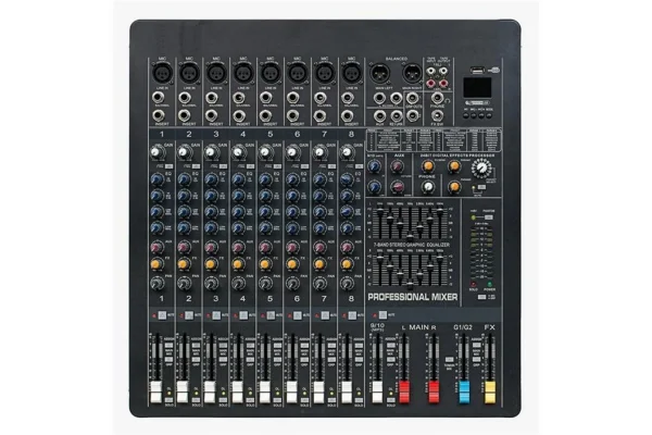 Globe GM82FX 8 Kanal Deck Mixer, USB, Kayıt,Bluetooth, Rack