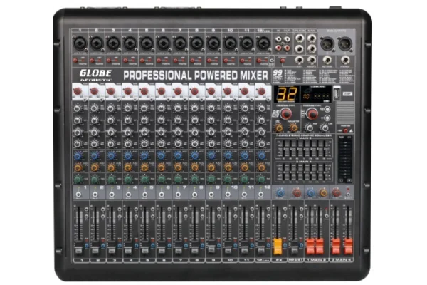 Globe GTP-1204 Power-Mixer 12 Kanal 4x900W/4-ohm USB/BT