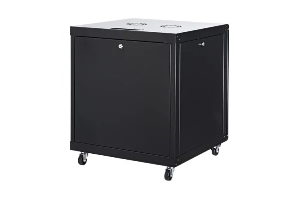 GUNKO ELGR09U6060BL131 9U Dikili Tip Tekerli Rack Kabinet Siyah 60x60cm