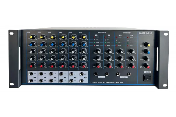 METEOR IMPALA 4300T USB Mixer-Amplifier 4x300W/100V, 6 Mic/Line