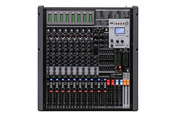 K.Meister LIVE 12P-2x 12 Kanal 2x1800W Çift Efektli Power-Mixer | USB | Bluetooth