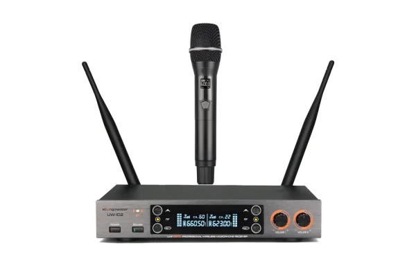 K.Meister UW-102E Tek EL Kablosuz Mikrofon Seti, 200-Kanal | Anti-Feedback