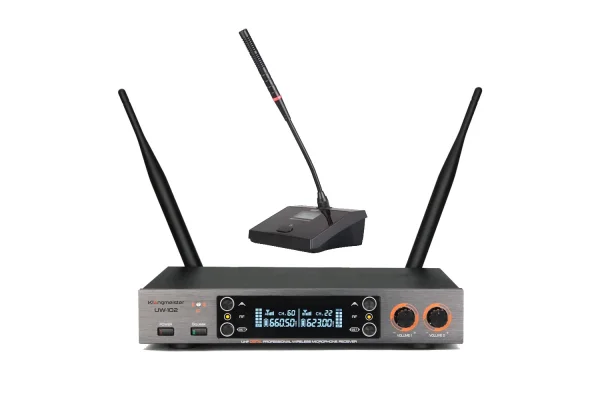 K.Meister UW-102M Kürsü tipi Kablosuz Mikrofon Seti 200-Kanal | Anti-Feedback
