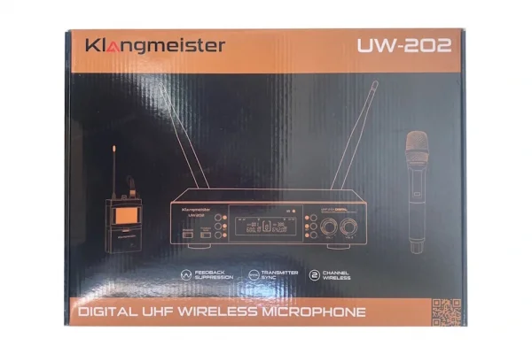K.Meister UW-202EYH EL+HEADSET Kablosuz Mikrofon Seti | 2x380 Kanal | Anti-Feedback