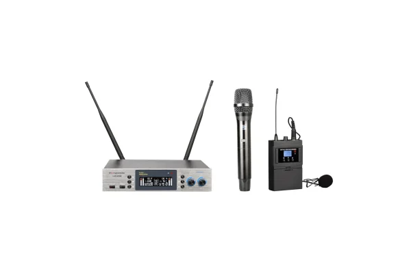 K.Meister UW-102EY EL+YAKA Kablosuz Mikrofon Seti, 200 Kanal | Anti-Feedback