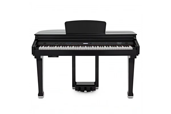KOZMOS KDGP-20-BK Parlak Siyah Mini Kuyruklu Dijital Piyano (Tabure & Kulaklık Hediyeli)
