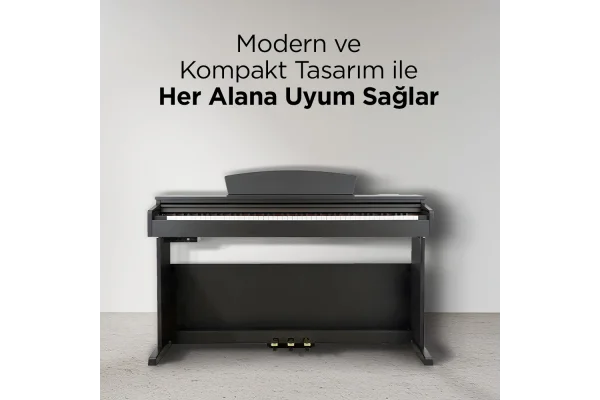 KOZMOS KHP-165BK Siyah Dijital Piyano (Tabure & Kulaklık Hediyeli)