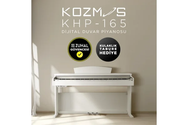 KOZMOS KHP-165RW Gülağacı Dijital Piyano (Tabure & Kulaklık Hediyeli)