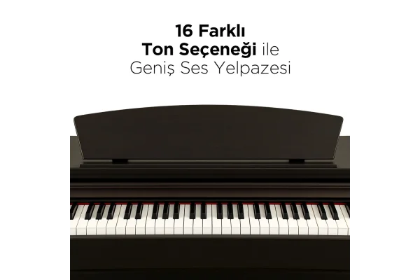 KOZMOS KHP-165RW Gülağacı Dijital Piyano (Tabure & Kulaklık Hediyeli)