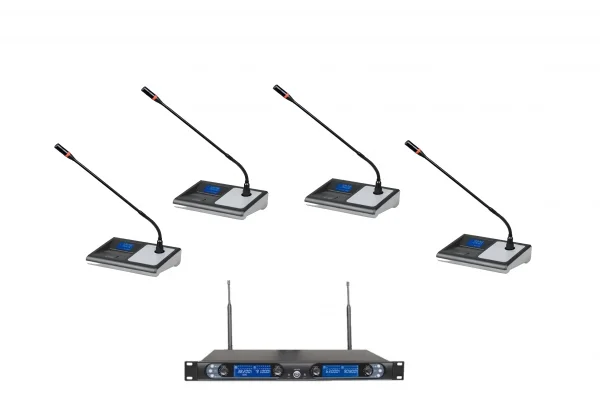 Kraftig U4101-M 4 Kürsü Mikrofonlu Kablosuz Set
