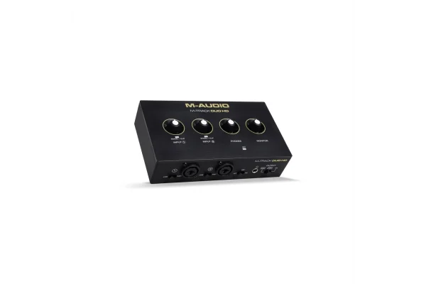 M-Audio M-Track Duo HD | 2 Kanal, 24-bit / 192khz, 2 Mikrofon / Enstrüman / Line girişli ses kartı