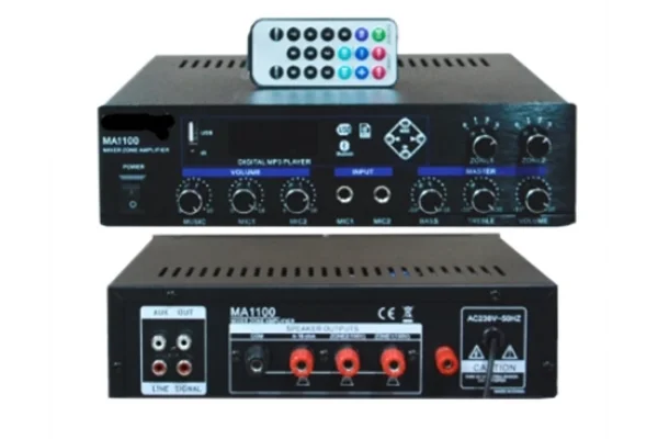 MA1100 Mixer-Amplifier | 100W/100V | USB | Bluetooth | FM Radyo | Priority