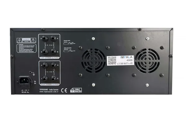 METEOR IMPALA 4400T USB Mixer-Amplifier 4x400W/100V, 6 Mic/Line