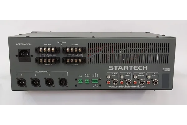 METEOR MATRIX POWER 4300T Mixer-Amplifier 4x300W/100V, EMC, 24V Control