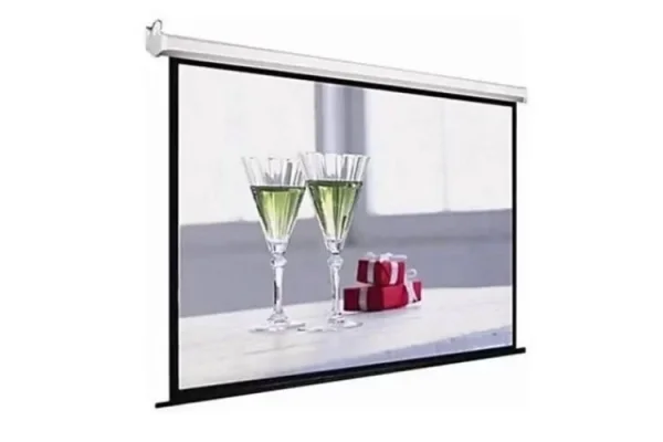 MOTOR 400x300cm Motorlu Projeksiyon Perdesi | M1 Sertifikalı | Bordürlü | Işık Geçirmez