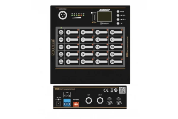 Mickle R2020 MP3 20-zone Anons Mikrofonu RJ45, USB,SD, Bluetooth Player