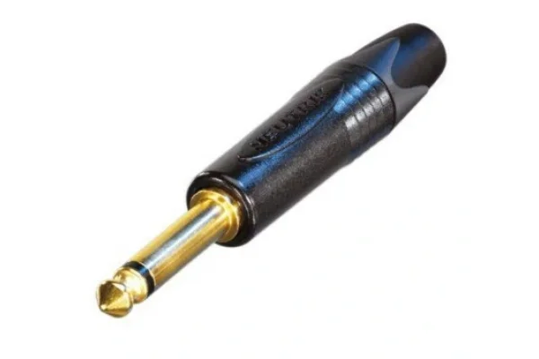 Neutrik NP2X-B Mono GOLD Kontak 6.3 mm. Çivi Jack Siyah