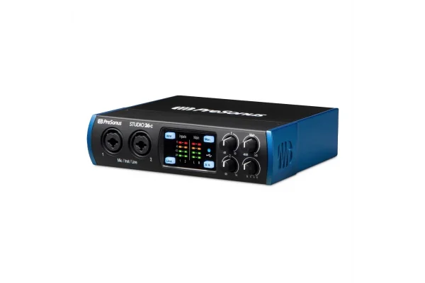 PreSonus Studio 26c Yeni nesil 2 Giriş / 6 Çıkış, 2 mikrofon girişli USB-C ses kartı