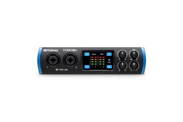 PreSonus Studio 26c Yeni nesil 2 Giriş / 6 Çıkış, 2 mikrofon girişli USB-C ses kartı
