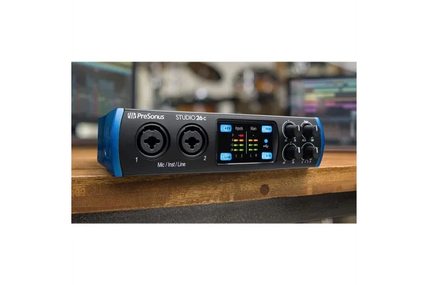 PreSonus Studio 26c Yeni nesil 2 Giriş / 6 Çıkış, 2 mikrofon girişli USB-C ses kartı