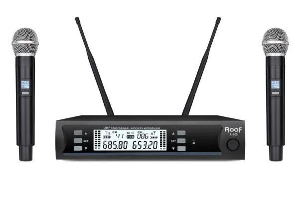 ROOF R-105EE Çift El Kablosuz Mikrofon Seti
