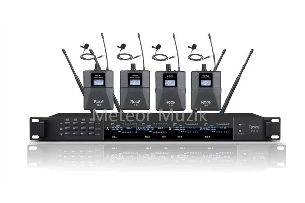 Roof R-214Y 4 Yaka Kablosuz Mikrofon Seti