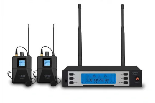ROOF R2200-YY Çift Yaka Kablosuz Mikrofon Seti
