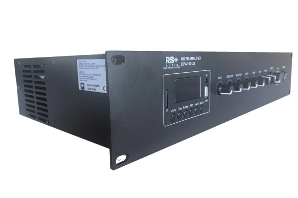 RS Audio DPA 100UB Mixer-Amplifier 60W/100V Bluetooth USB Radyo